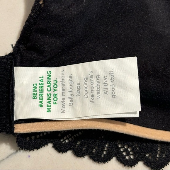 AERIE Sz 34C Bra Padded Lace Trim Underwire Full Coverage Adjustable NEW - Picture 10 of 11